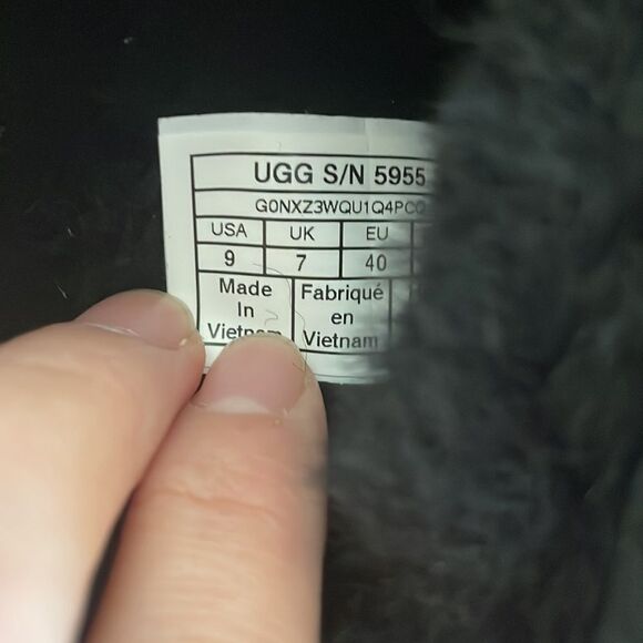 UGG Tasman Slipper Black USA Women Size 9/UK 7/EU 40 - Picture 11 of 17